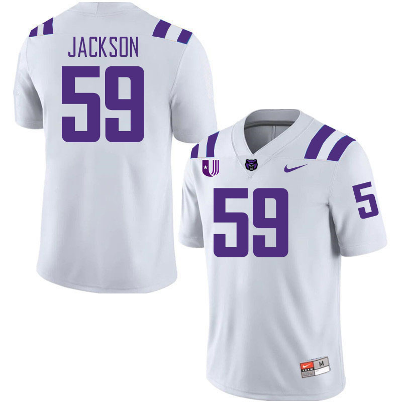 Central Arkansas Bears #59 Devin Jackson College Football Jerseys,Uniforms Stitched-White